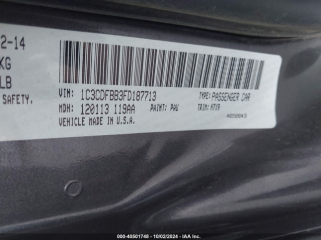 1C3CDFBB3FD187713 Dodge DART SXT
