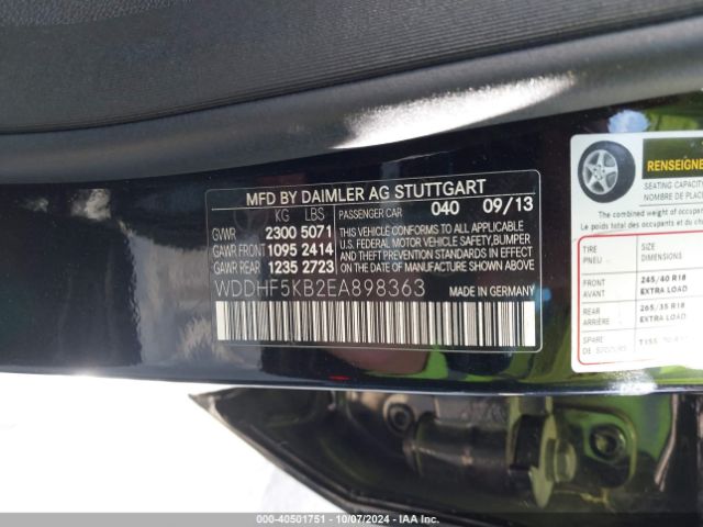 WDDHF5KB2EA898363 Mercedes-Benz E 350