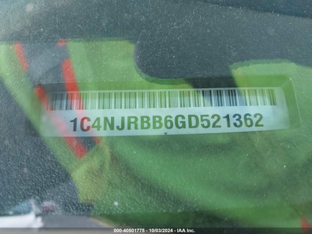 1C4NJRBB6GD521362 Jeep Patriot Sport