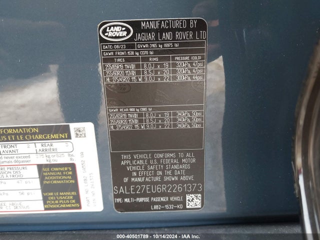 SALE27EU6R2261373 Land Rover Defender 110 P400 X-dynamic Se