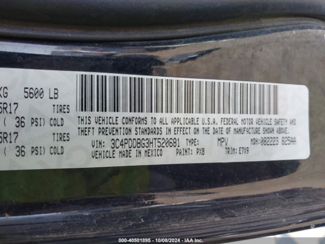 3C4PDDBG3HT520681 Dodge Journey Sxt Awd