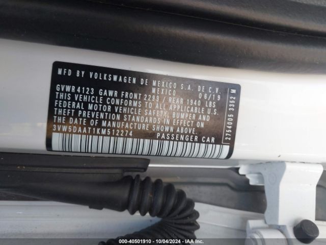 3VW5DAAT1KM512274 Volkswagen Beetle 2.0t Final Edition Se/2.0t Final Edition Sel/2.0t S/2.0t Se