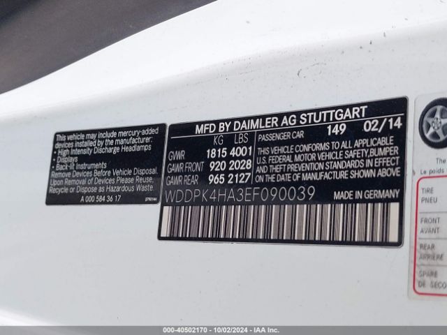 WDDPK4HA3EF090039 Mercedes-Benz SLK 250