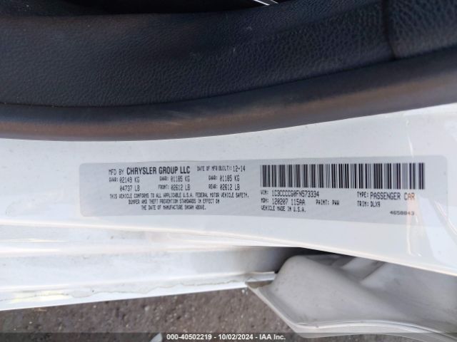 1C3CCCCG0FN573334 Chrysler 200 C