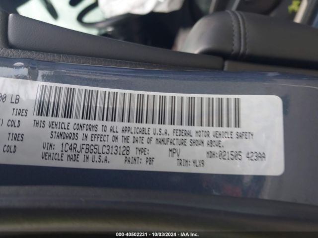 1C4RJFBG5LC313128 Jeep Grand Cherokee Limited X 4x4