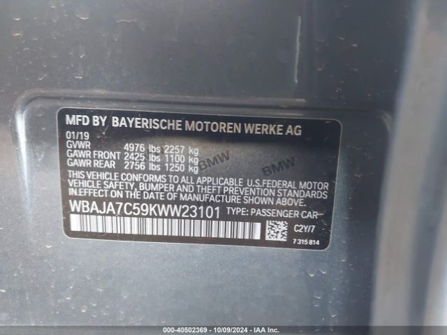 WBAJA7C59KWW23101 BMW 530i Xdrive