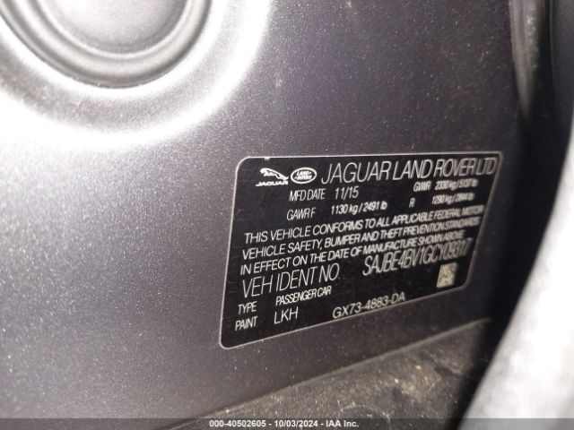 SAJBE4BV1GCY09317 Jaguar Xf 35t Prestige