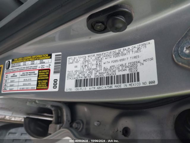 3TMJU4GN7FM190158 Toyota Tacoma Prerunner V6