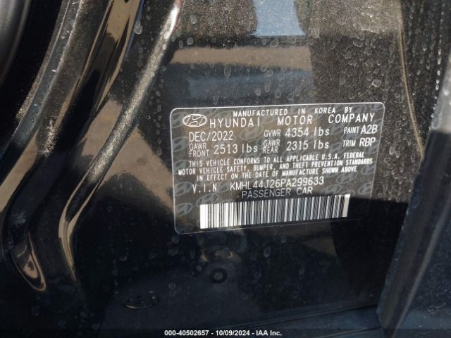 KMHL44J26PA299633 Hyundai Sonata Sel Plus