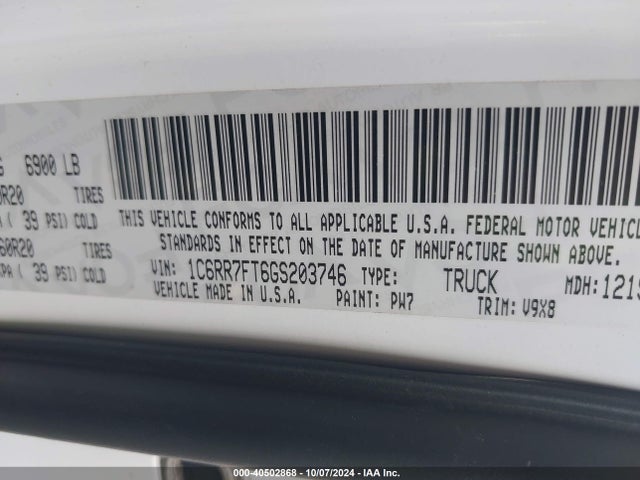 RAM 1500 Express 2016 1C6RR7FT6GS203746 Image 9