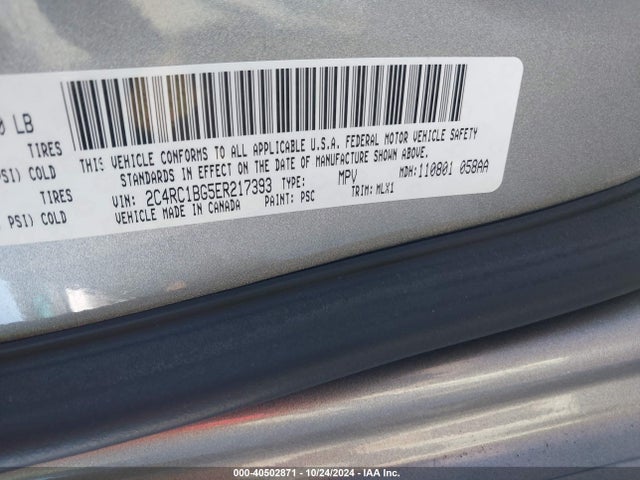 2C4RC1BG5ER217393 Chrysler Town & Country Touring