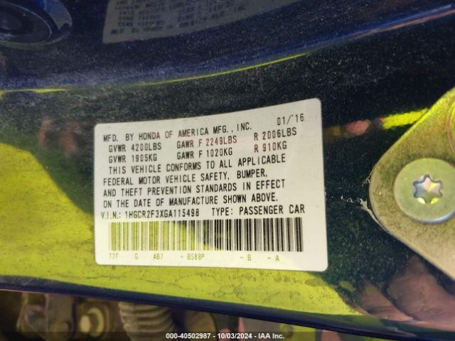 1HGCR2F3XGA115498 Honda ACCORD LX