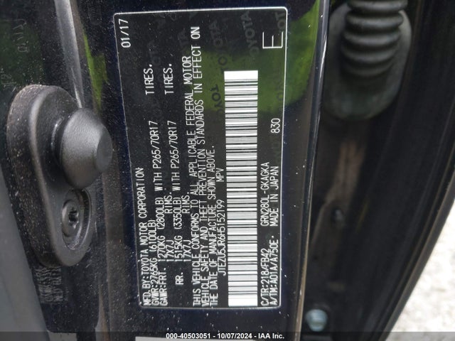 Toyota 4RUNNER SR5 2017 JTEZU5JR6H5152199 Image 9
