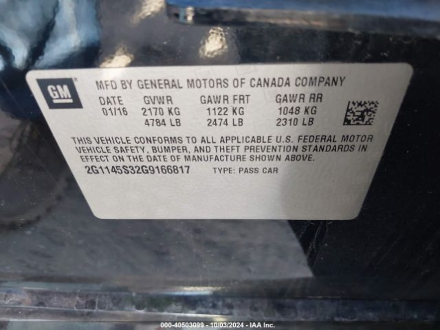 2G1145S32G9166817 Chevrolet IMPALA 2LZ