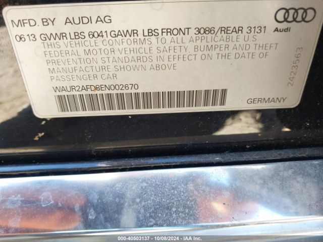 WAUR2AFD8EN002670 Audi A8 L 4.0t