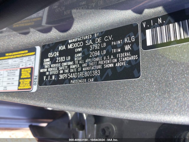 KIA Forte Gt-line 2024 3KPF54AD1RE801383 Image 9