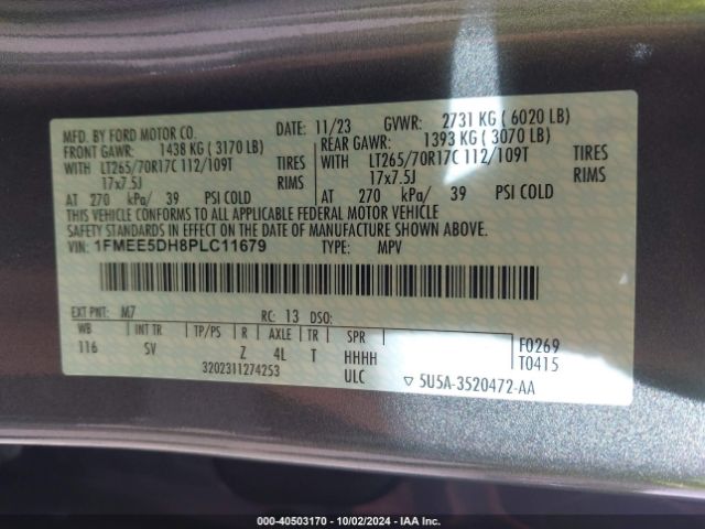2023 FORD BRONCO 1FMEE5DH8PLC11679 Photo 8