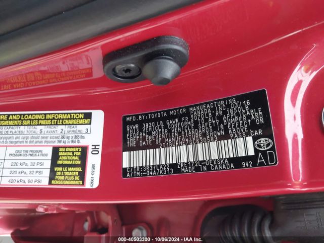 2T1BURHE7GC630583 Toyota Corolla S Premium