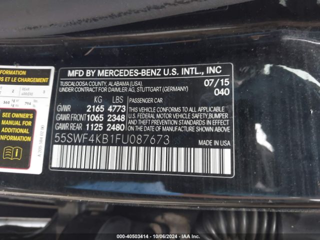 2015 MERCEDES-BENZ C 300 55SWF4KB1FU087673 Photo 8