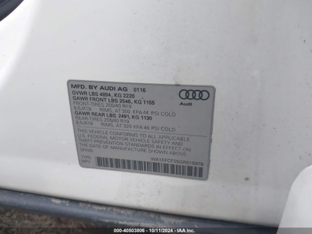 WA1EFCFS5GR015978 Audi Q3 2.0t Premium Plus