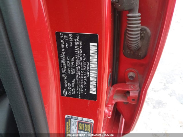 Hyundai ELANTRA SEL 2021 5NPLM4AG7MH002406 Image 9