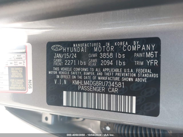 Hyundai ELANTRA SEL 2024 KMHLM4DG8RU734581 Image 9