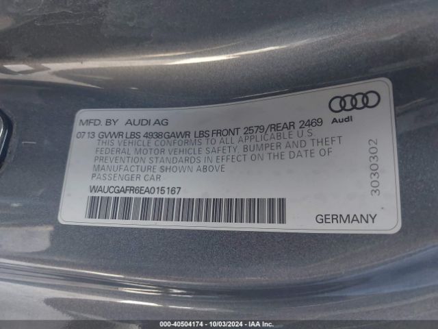 2014 AUDI S5 WAUCGAFR6EA015167 Photo 8