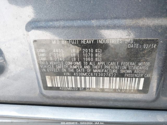 4S3BMCC67E3027622 Subaru Legacy 2.5i Premium