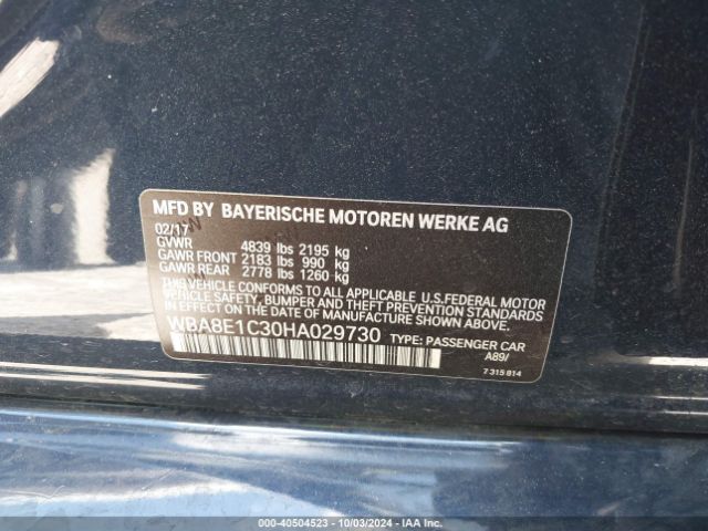 WBA8E1C30HA029730 BMW 330e Iperformance