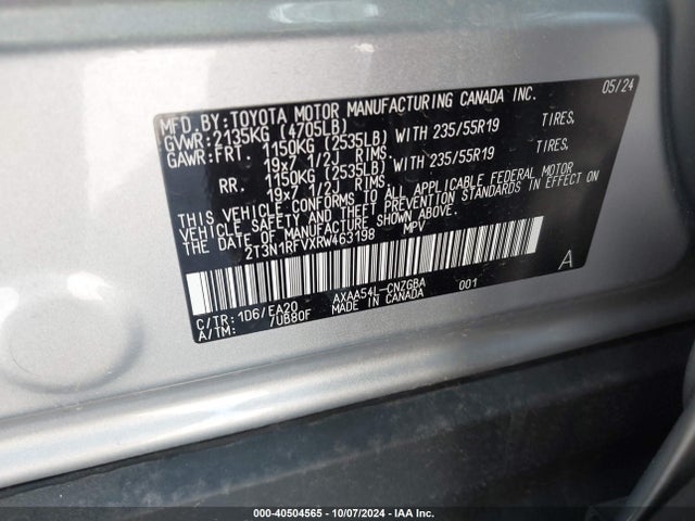 Toyota Rav4 Limited 2024 2T3N1RFVXRW463198 Image 9
