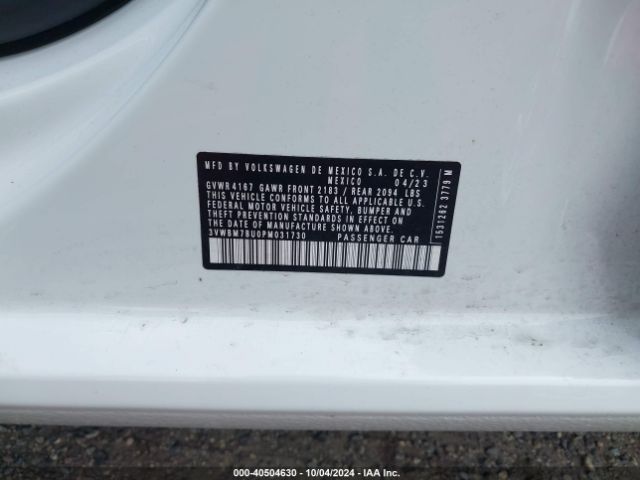 3VWBM7BU0PM031730 Volkswagen Jetta 1.5t Sport