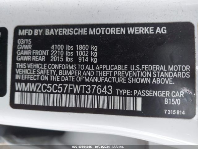 WMWZC5C57FWT37643 Mini Countryman Cooper S
