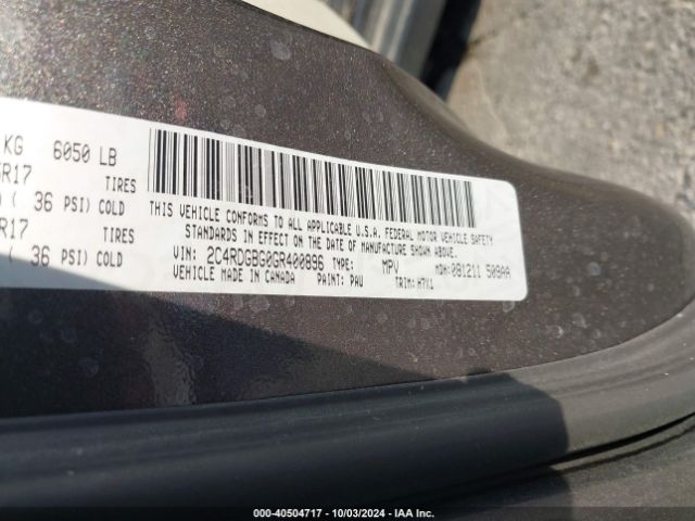 2C4RDGBG0GR400896 Dodge Grand Caravan American Value Pkg
