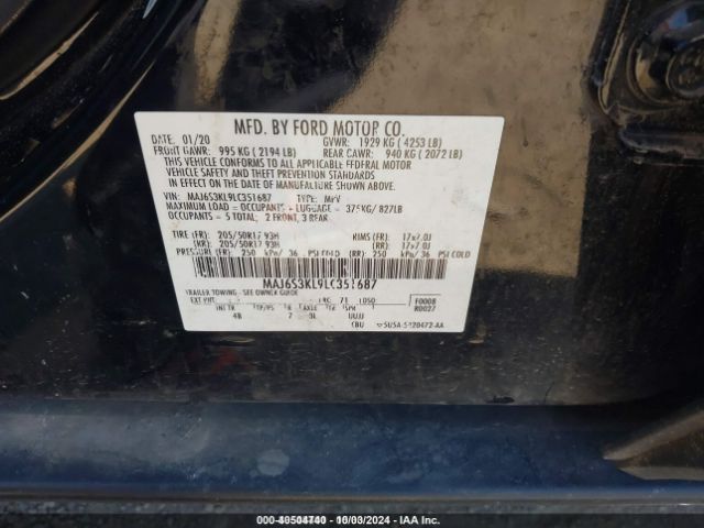 MAJ6S3KL9LC351687 Ford Ecosport Titanium