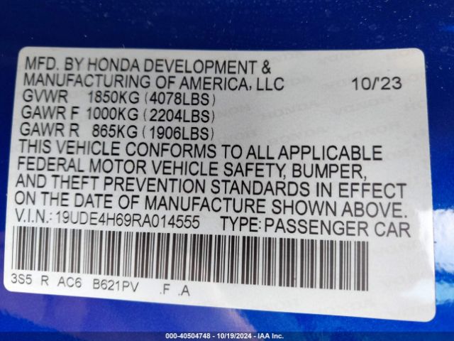 19UDE4H69RA014555 Acura Integra A-spec W/ Technology