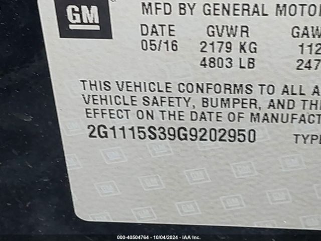 2G1115S39G9202950 Chevrolet Impala 2lt