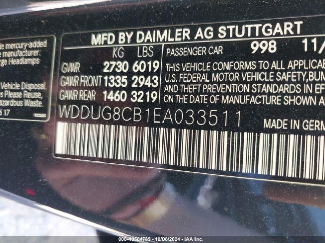 WDDUG8CB1EA033511 Mercedes-Benz S 550