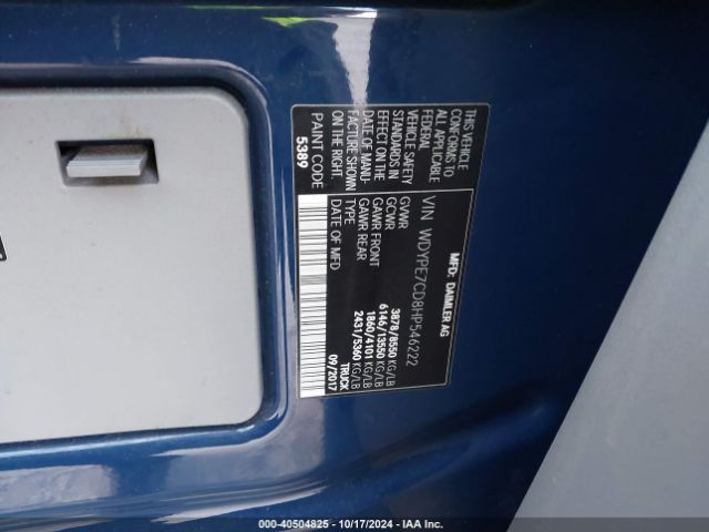 WDYPE7CD8HP546222 Freightliner Sprinter 2500 Standard Roof V6