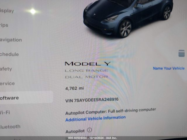 2024 TESLA MODEL Y 7SAYGDEE5RA248916 Photo 6