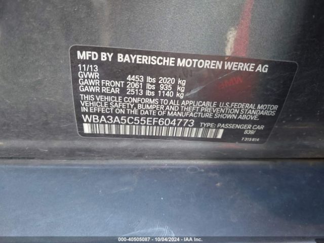 WBA3A5C55EF604773 BMW 328I