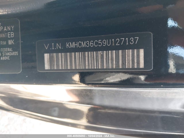 Продажа на аукционе авто 2009 Hyundai Accent Gs, vin: KMHCM36C59U127137, номер лота: 40505093