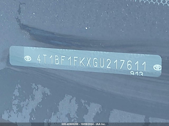 Toyota CAMRY SE 2016 4T1BF1FKXGU217611 Image 9