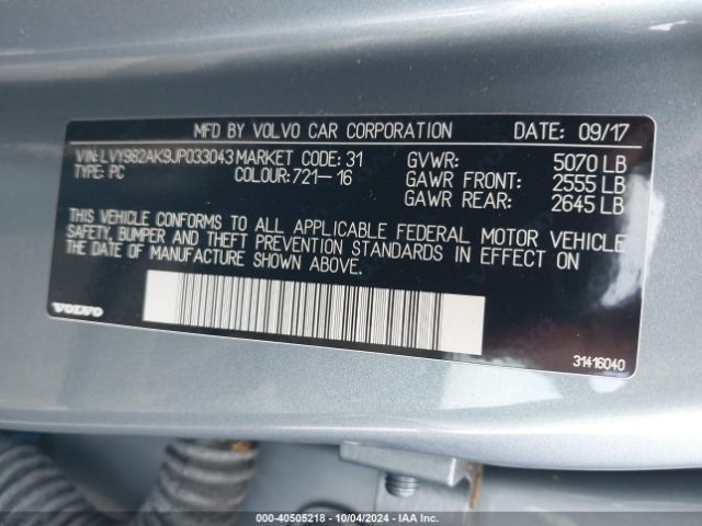 LVY982AK9JP033043 Volvo S90 T5 Momentum