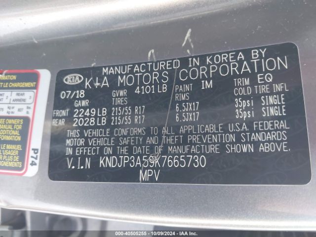 KNDJP3A59K7665730 KIA SOUL +