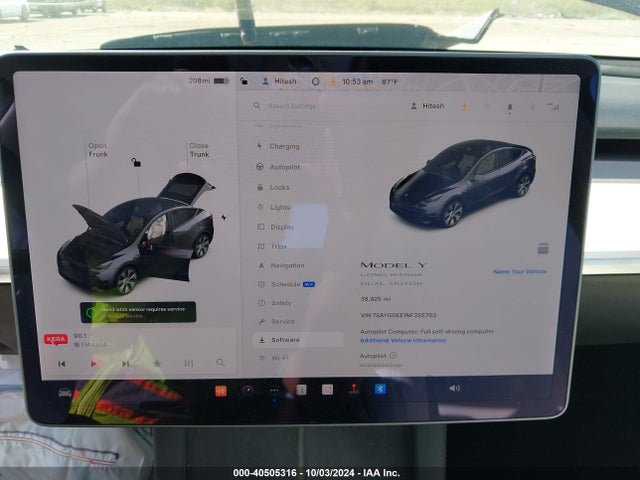 2022 TESLA MODEL Y 7SAYGDEE1NF355703 Photo 6