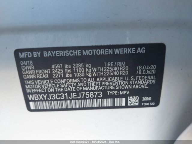 WBXYJ3C31JEJ75873 BMW X2 Sdrive28i