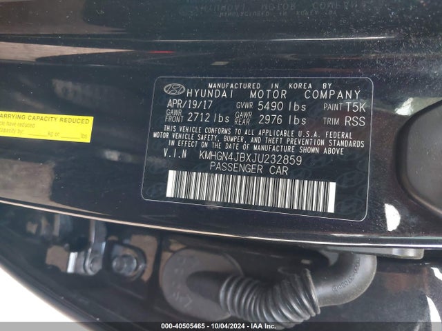 KMHGN4JBXJU232859 Genesis G80 3.3t Sport