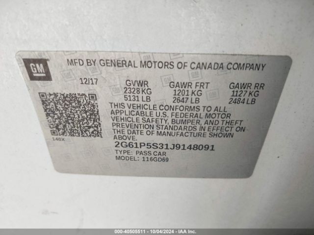 2G61P5S31J9148091 Cadillac Xts Premium Luxury