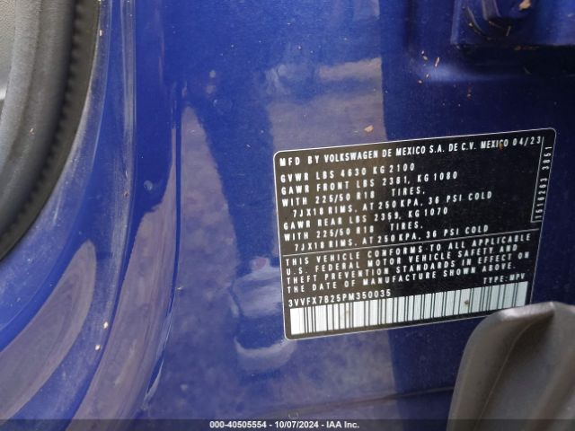 3VVFX7B25PM350035 Volkswagen Taos 1.5t S