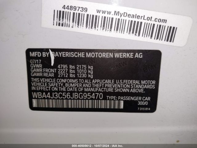 WBA4J3C56JBG95470 BMW 430i Gran Coupe Xdrive
